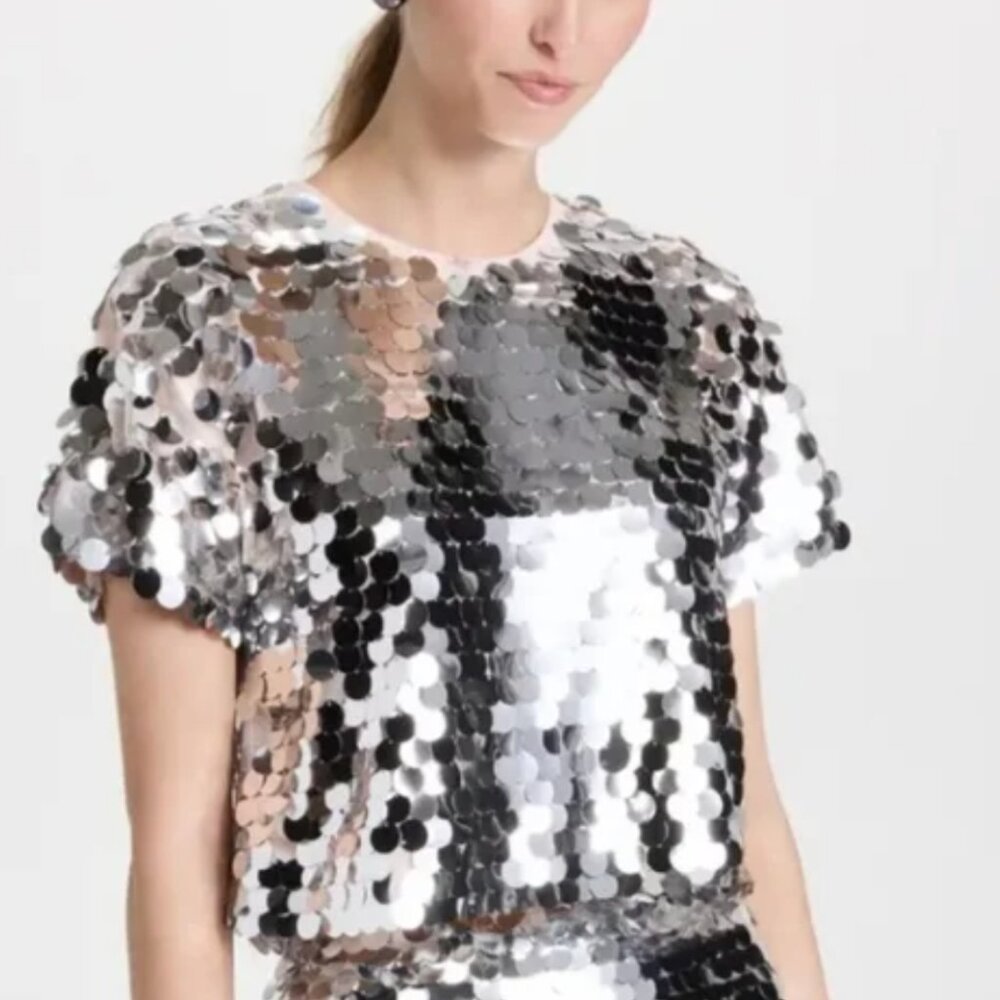 Le Superbe X Revolve Limelight Paillette Top NWT